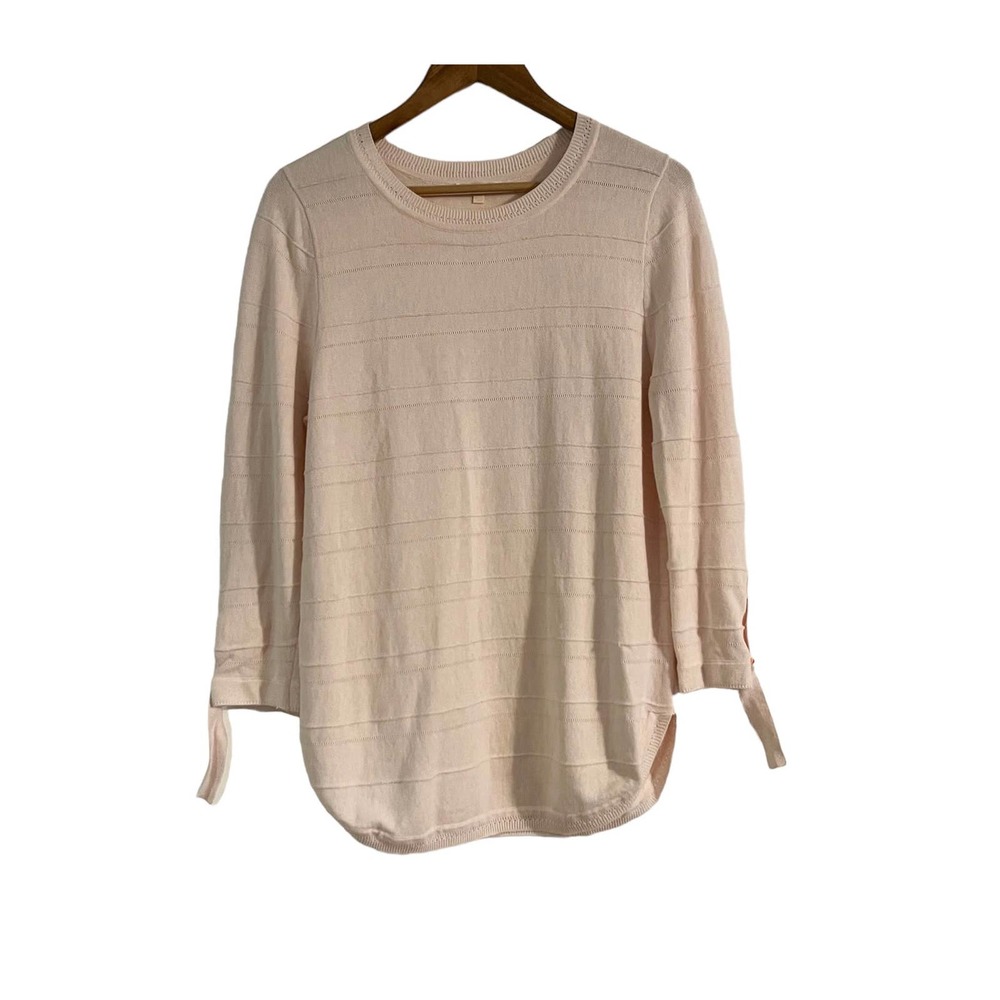 Lisa Todd Blush Pink Sweater wrist tie, L